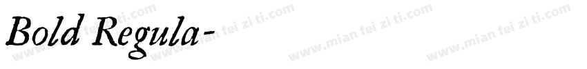 Bold Regula字体转换